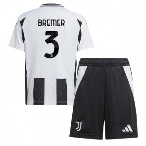 Juventus Gleison Bremer #3 Domaci Dres za Dječji 2024-25 Kratak Rukavima (+ kratke hlače)